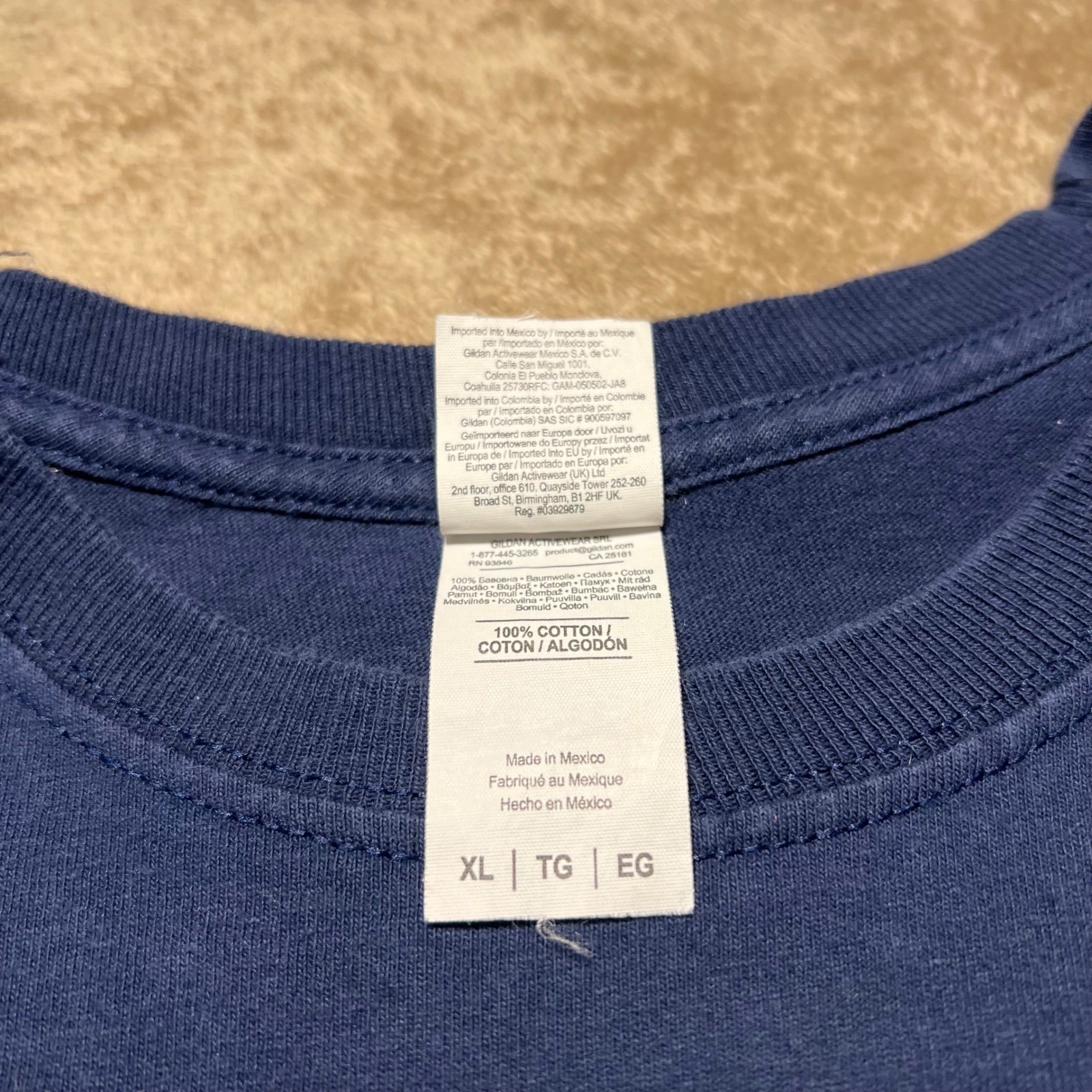 Vintage Earth Day Elephant Graphic T Shirt Mens XL Navy Blue Cotton Nature Tee gallery