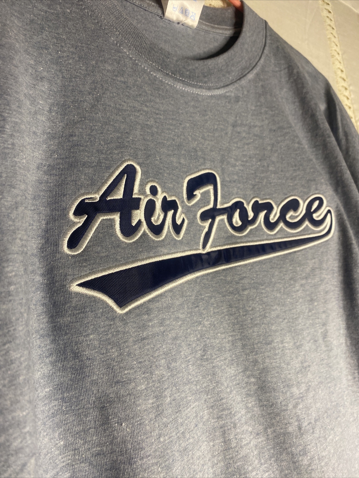 Airforce Script Logo Teemax Cotton Short Sleeve Blue T-Shirt Men's Xl gallery