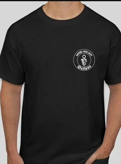 2 sided Support your local Outlaws Biker Motorcycle MC 15 sleeve t shirt outlaw gallery