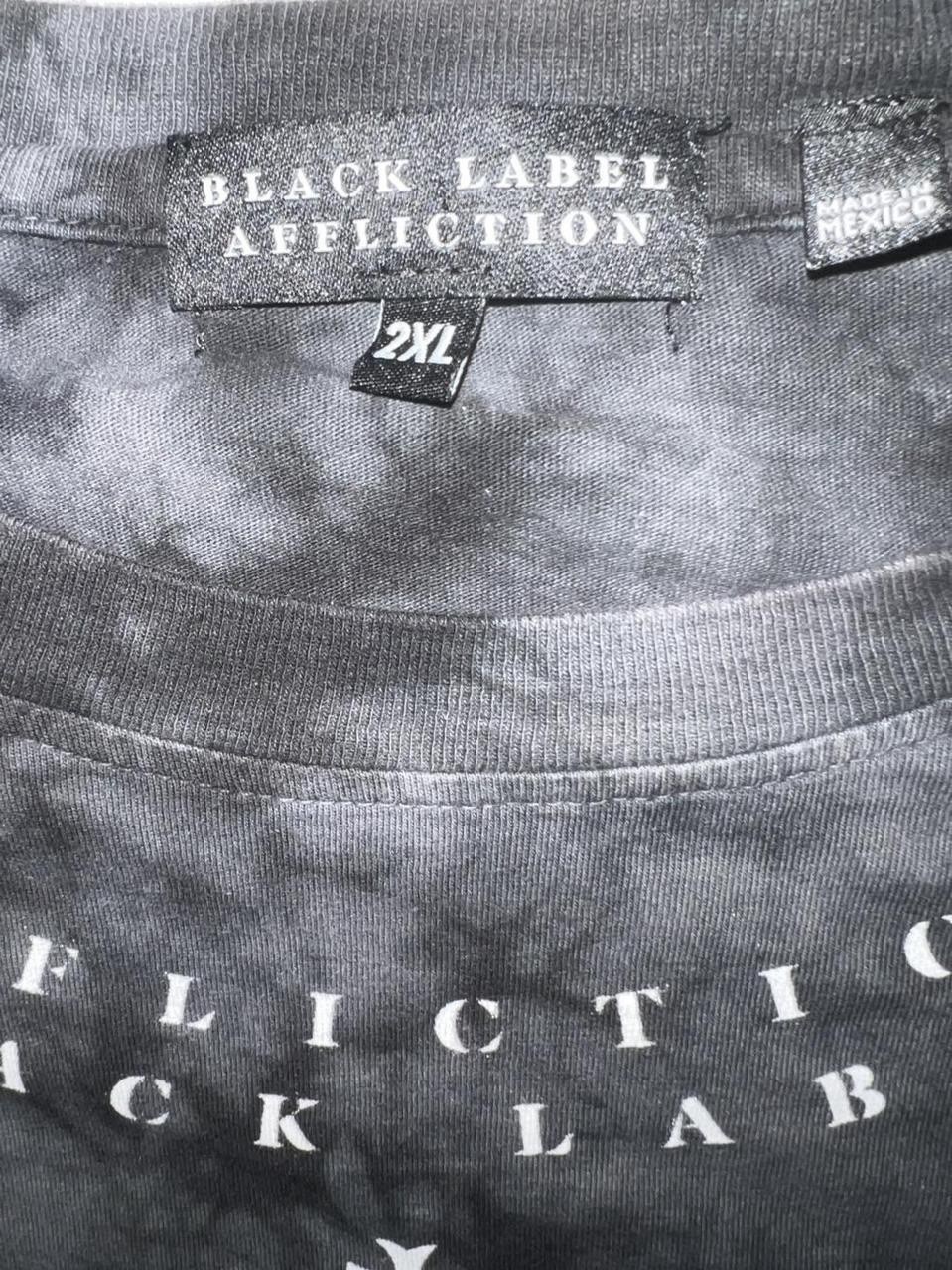 Black label Affliction long sleeve shirt swords skulls graphic stripe detail Y2K gallery
