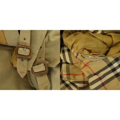 Burberrys Trench Coat Nova Check Lining Vintage Beige Belt Womens