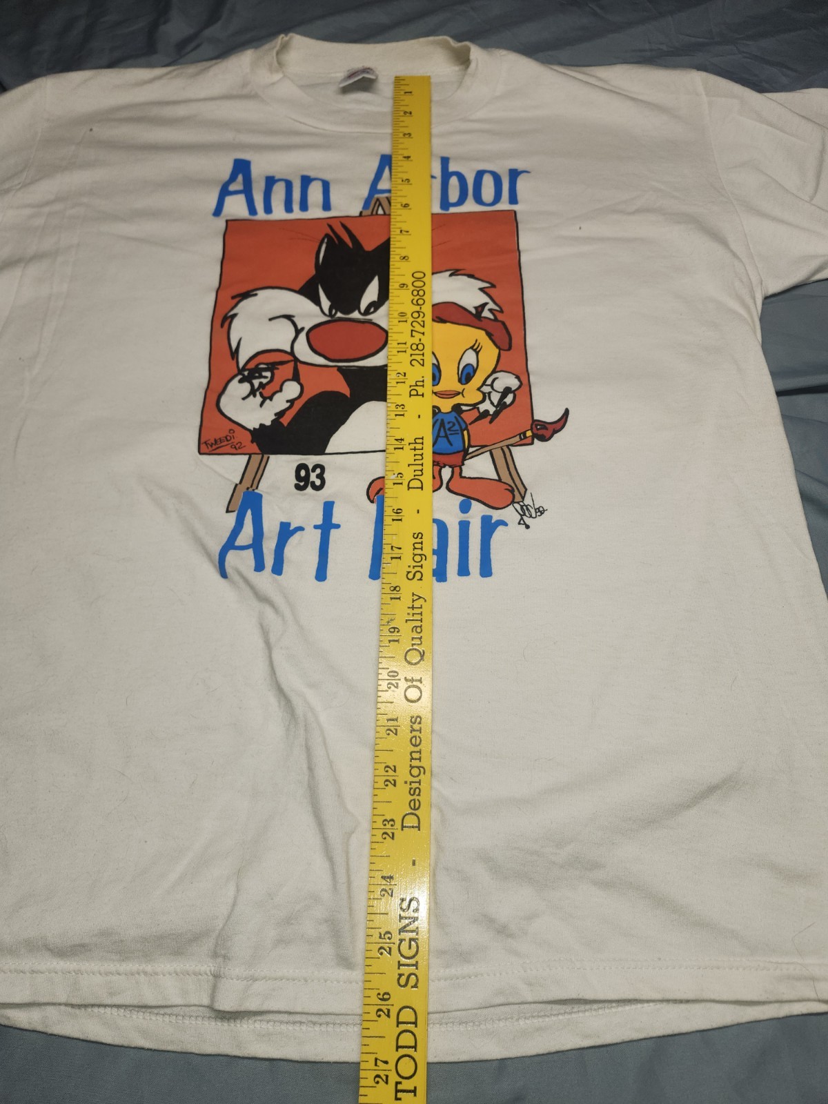 Ann Arbor Michigan 1993 Tweety Bird Art Fair T Shirt USA Vintage Size XL Cartoon gallery
