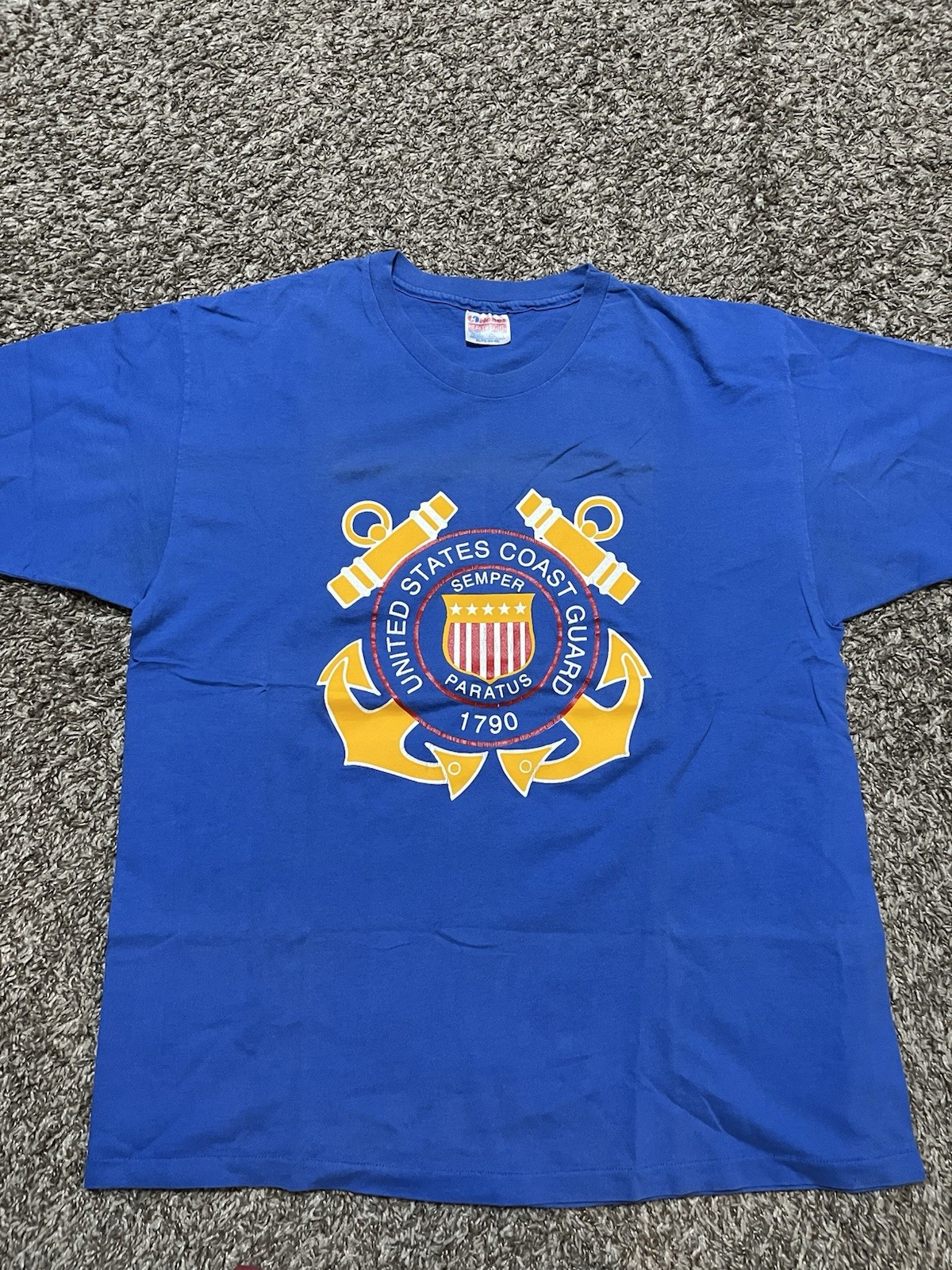 Vintage 80’s Single Stitch United States Coast Guard Blue T Shirt Size XL Rare gallery