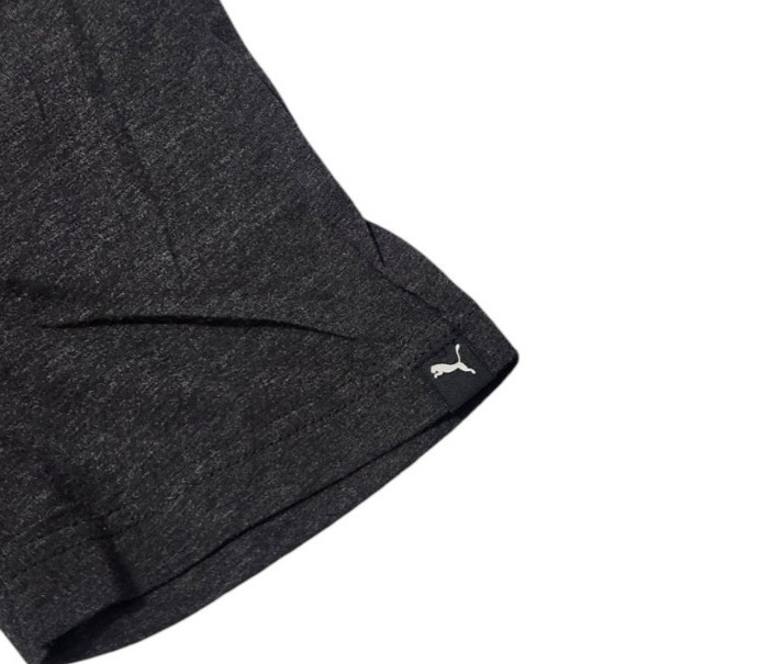 Puma Mens M Logo T-Shirt Dry Cell Tee Dark Heather Gray Short Sleeve Poly Cotton gallery