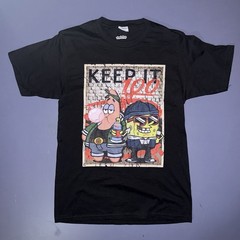 SpongeBob Square Pants Tee Shirt “Keep It 100” Black