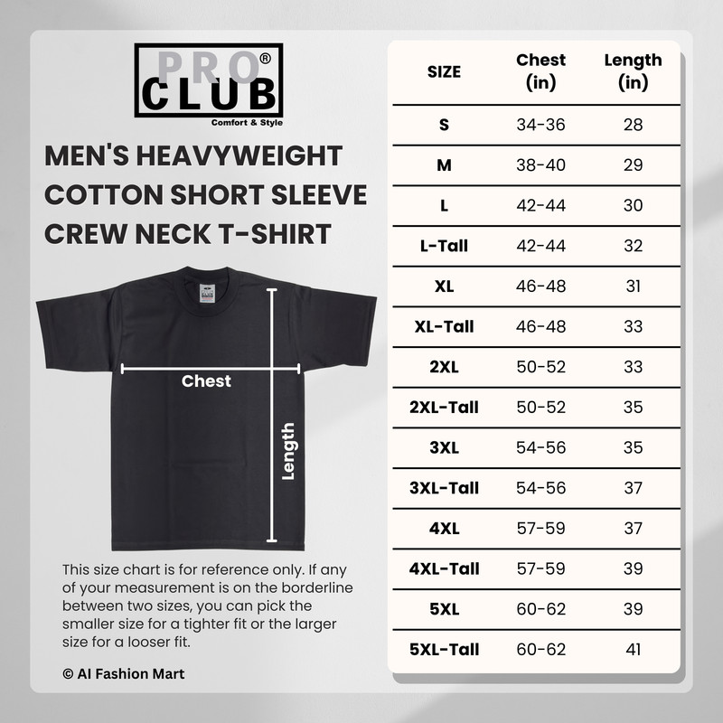 Pro Club Men's Heavyweight Cotton Short Sleeve Crew Neck T-Shirt gallery