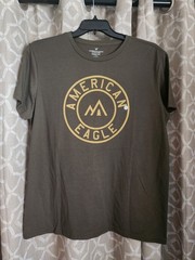 Mens American Eagle Outfitters Seriously Soft Green Logo T-Shirt Size Large NWT