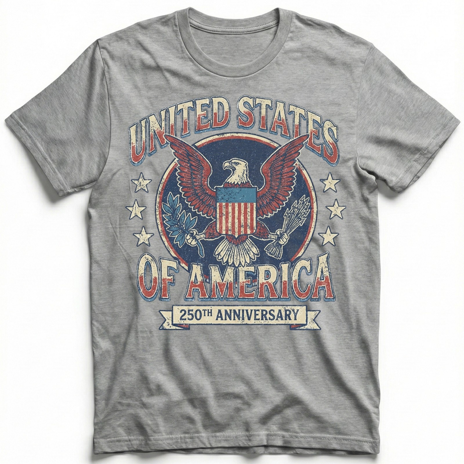 United States Of America 250th Anniversary Eagle Crest Vintage T-Shirt gallery