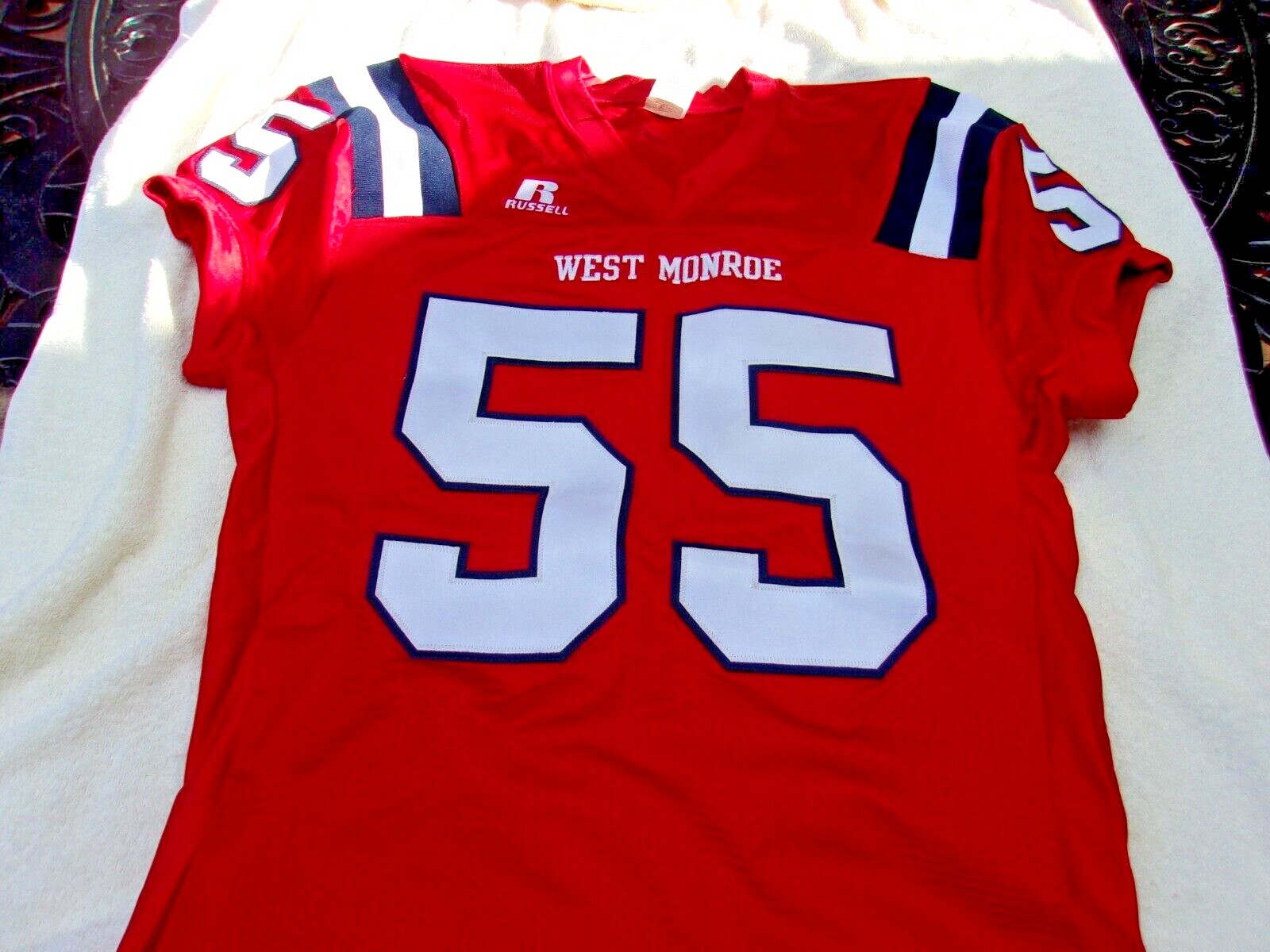 NWOT Russell game cut football jersey, nylon blend, mens XL, teams, colors, long gallery