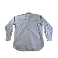 David Donahue Men Long Sleeve Button Up Size 15 1/2 Stripped Blue