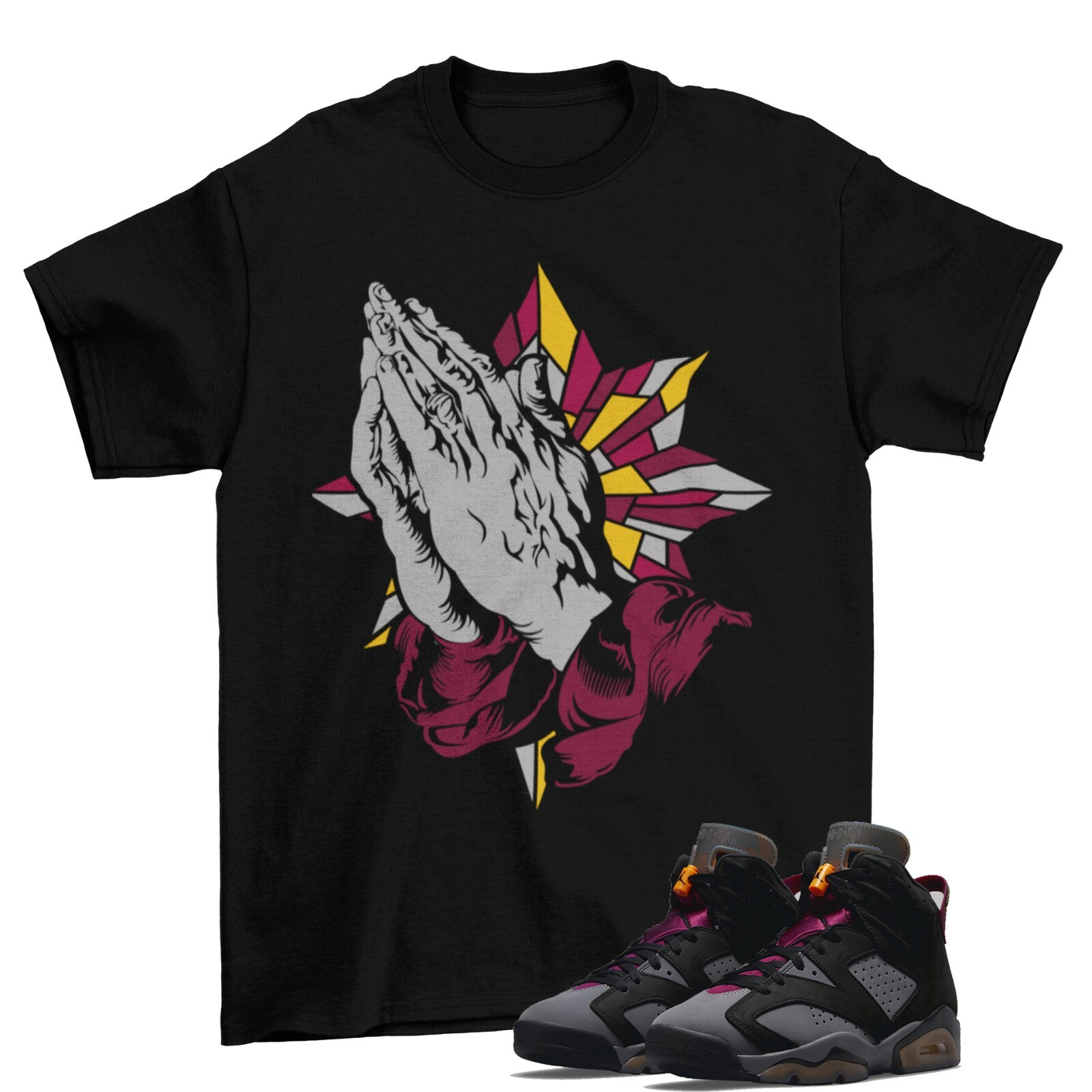 Bordeaux Blessed Shirt Black to Match Air Jordan 6 Retro Bordeaux CT8529 063