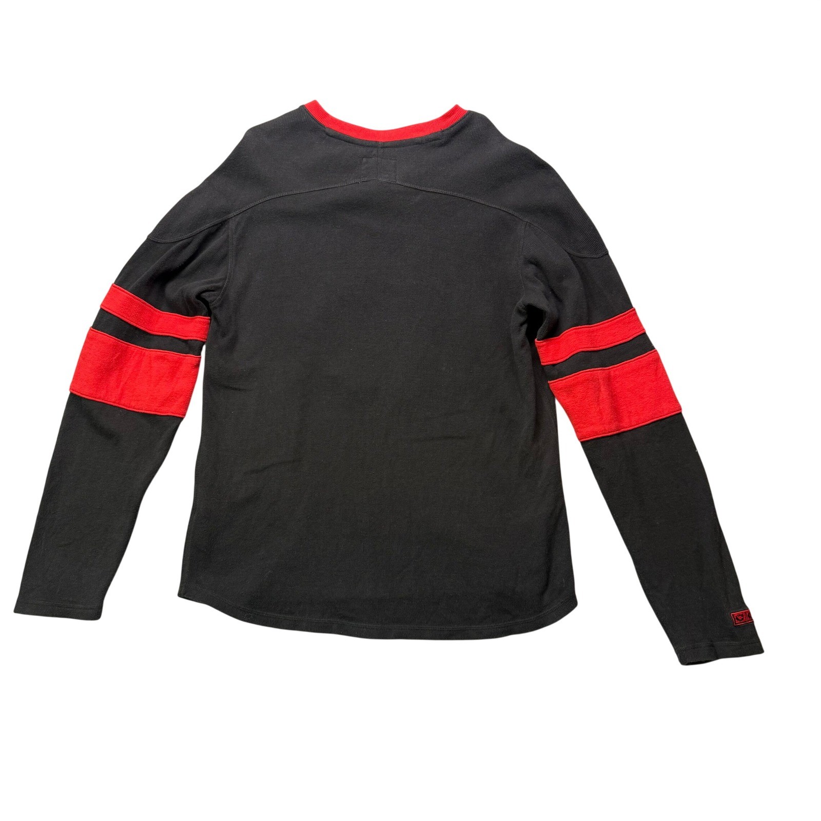 Vinatge CCM NHL Chicago Blackhawks Hockey Lace Up Long Sleeve Shirt Men's M Y2K gallery