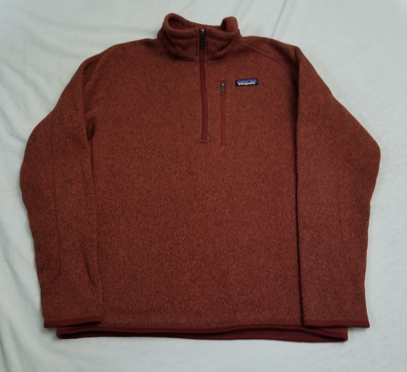 Patagonia Better Sweater 1/4 Zip Mens Medium Red Cinder Jacket Pullover Fleece gallery