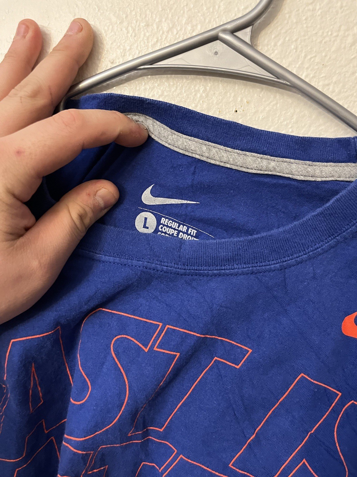 Nike Shirt Mens Large Blue Workout Running Gym Fast Is Faster Run Jog Excercise gallery