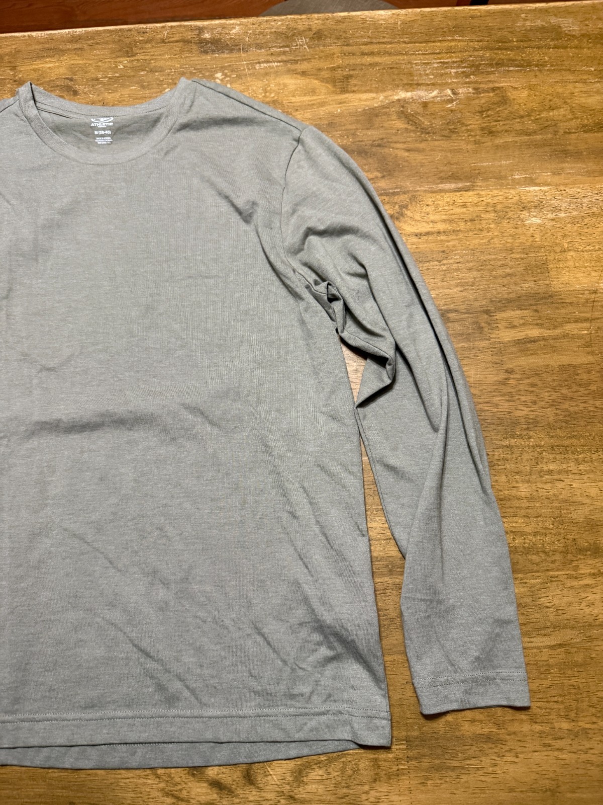 Athletic Works Shirt, Men's Size Medium, Green, Long Sleeve, Crew Neck gallery