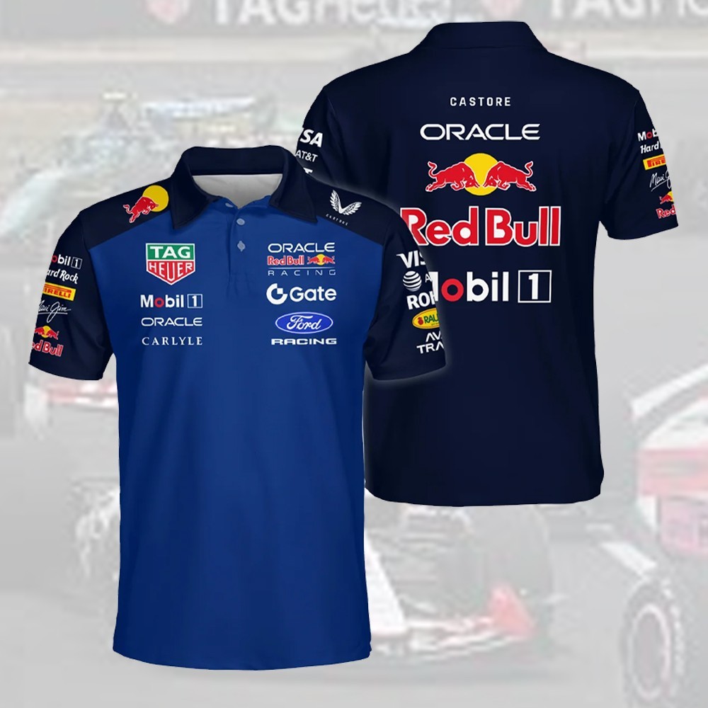 🔥NEW - 2026 Red Bu*ll Racing F1 Teamwear For Fans Polo All Over Print Gift gallery