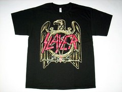 FREE SAME DAY SHIPPING New Classic SLAYER GOLD EAGLE Logo BIG PRINT Shirt XL