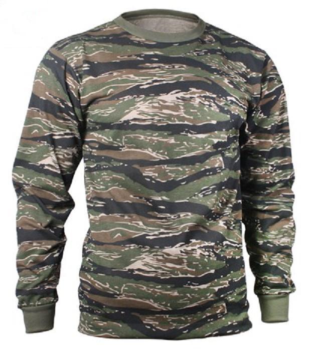 Tiger Stripe Camo LONG SLEEVE T-Shirt US Army Navy SEAL's Veteran Military L/S gallery