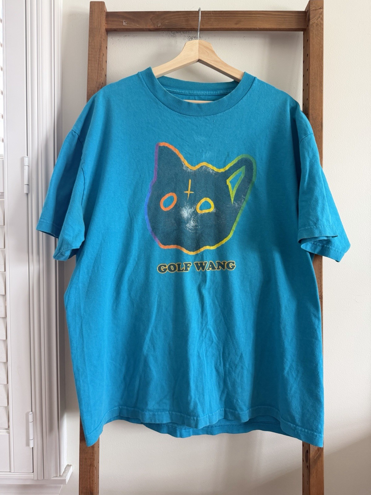OFGWKTA Golf Wang OG Tyler USA Camp Flog Gnaw Tron Cat RARE CFG Sz XL BLUE