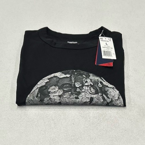 Reebok Men’s Regular Fit Short Sleeve Graphic Hoopwear T-Shirt, Black, L