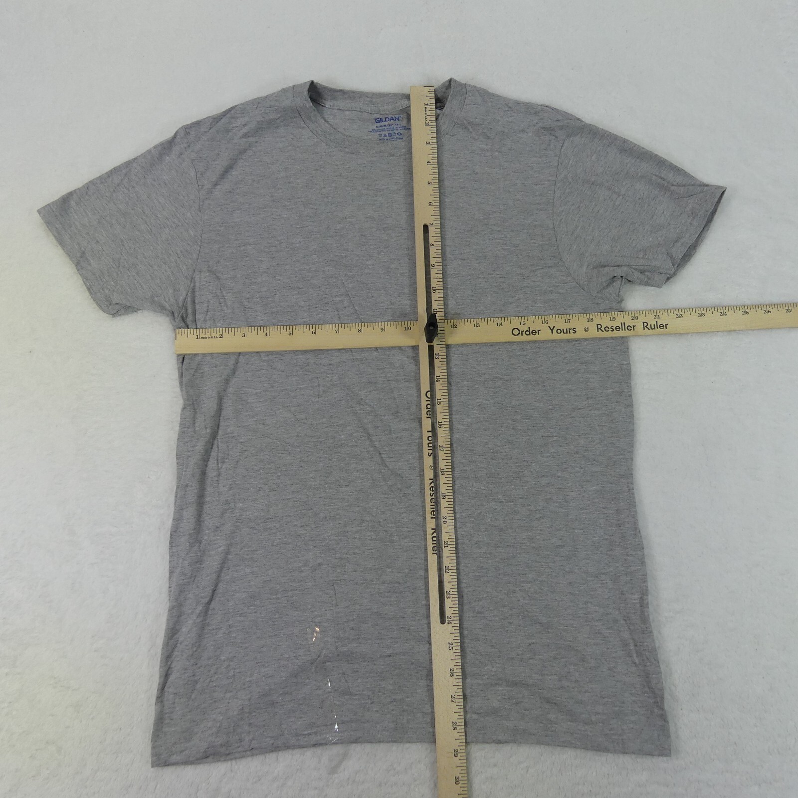 Gildan Shirts Mens Medium 38/40 Black Gray Short Sleeve Cotton Blend Set Of 5 gallery