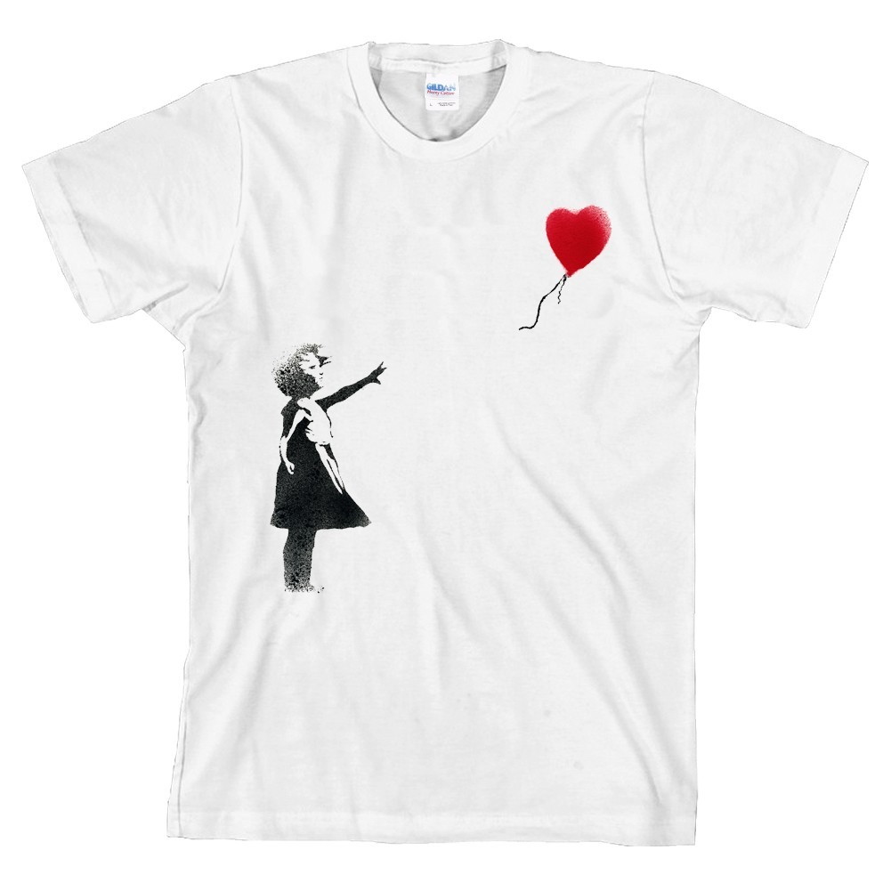 Banksy Graffiti Balloon Girl Heart T Shirt *ALL SIZES & NEW* gallery