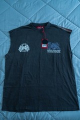 Darc Sport Creator V2 Premium Muscle Tee Men’s Size L Gray/Purple Graphic Logo