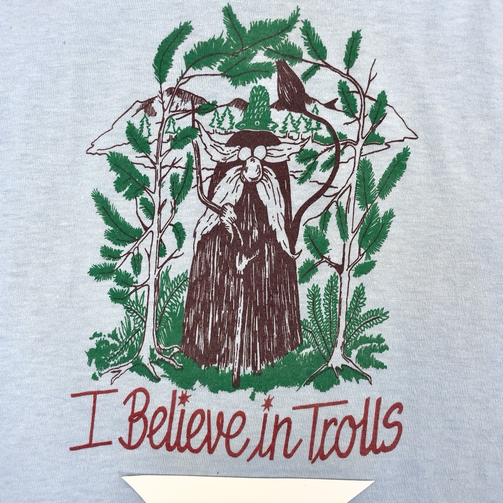 VTG 80s “I Believe In Trolls” 20” x 27” Fantasy D&D Tolkien T Shirt gallery