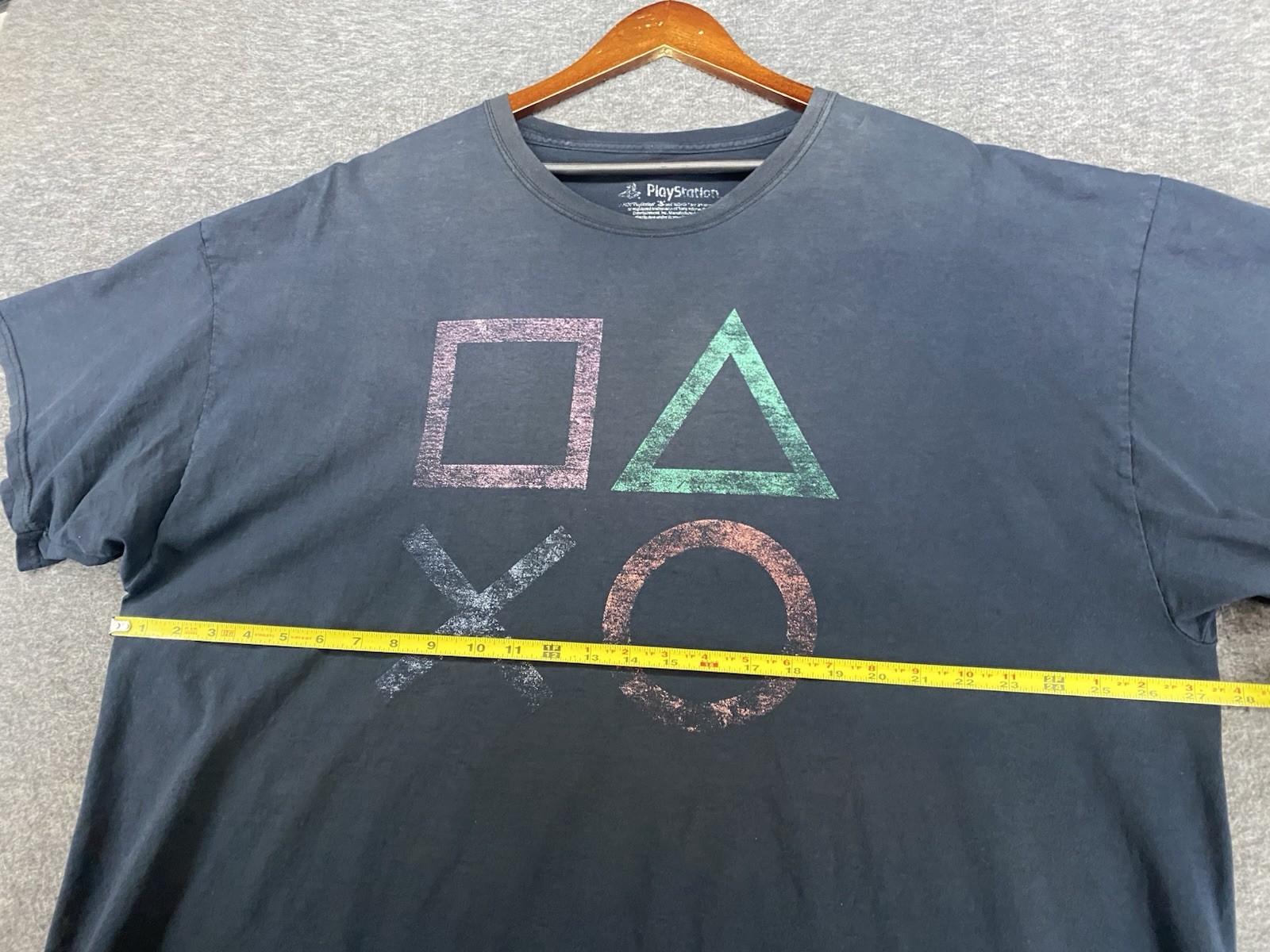 PlayStation T Shirt Button Logos Ripple Junction Blue Men’s 3XL SEE PICS gallery