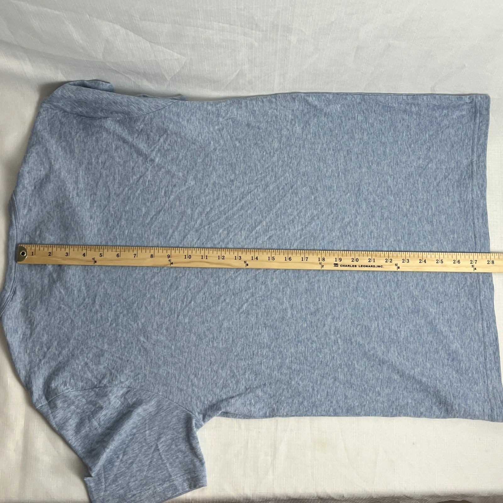 Faherty T-Shirt Mens Medium (M) Cloud Cotton Pima Modal Heather Blue Tee gallery
