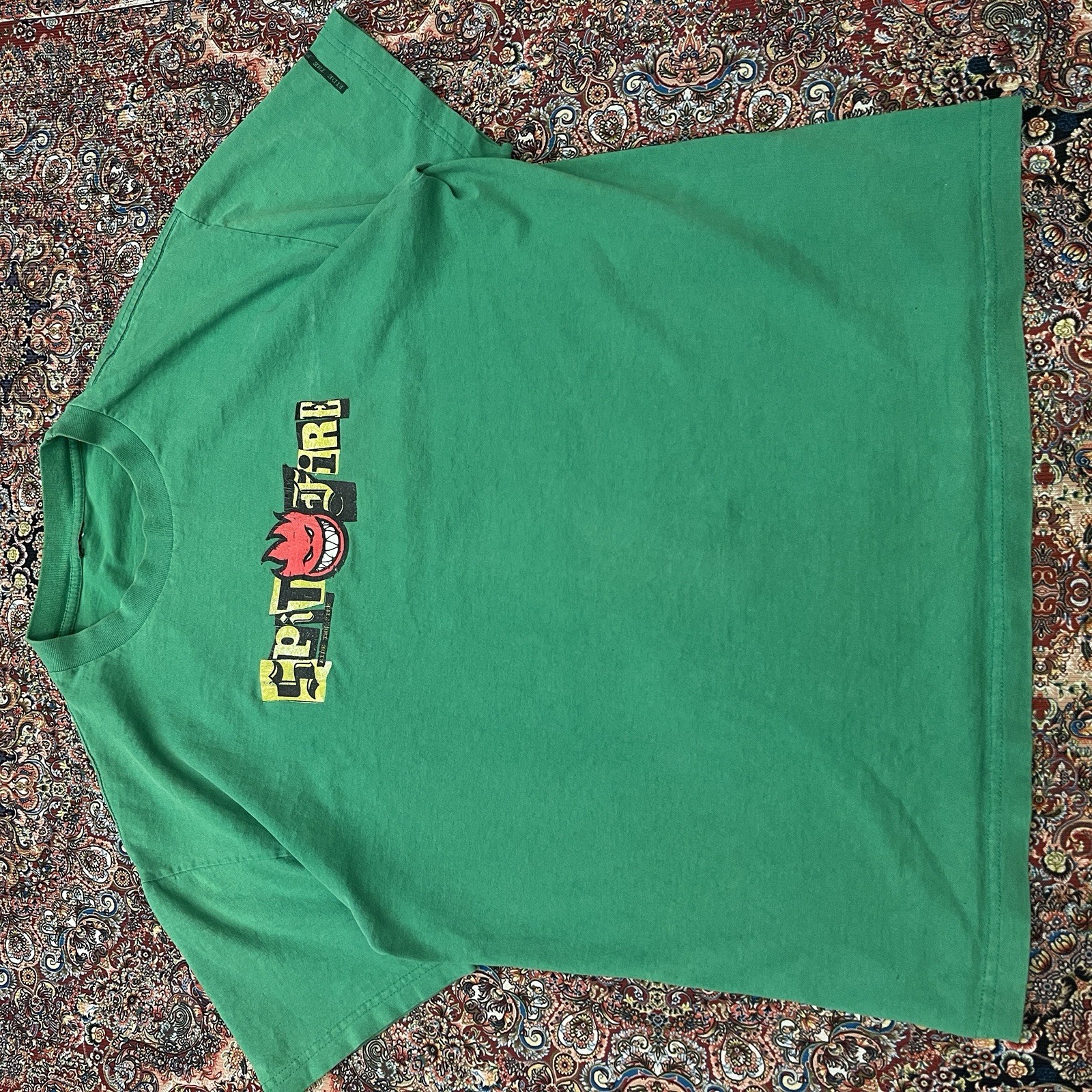 vintage green Spitfire 90s _20s skateboard t-shirt gallery