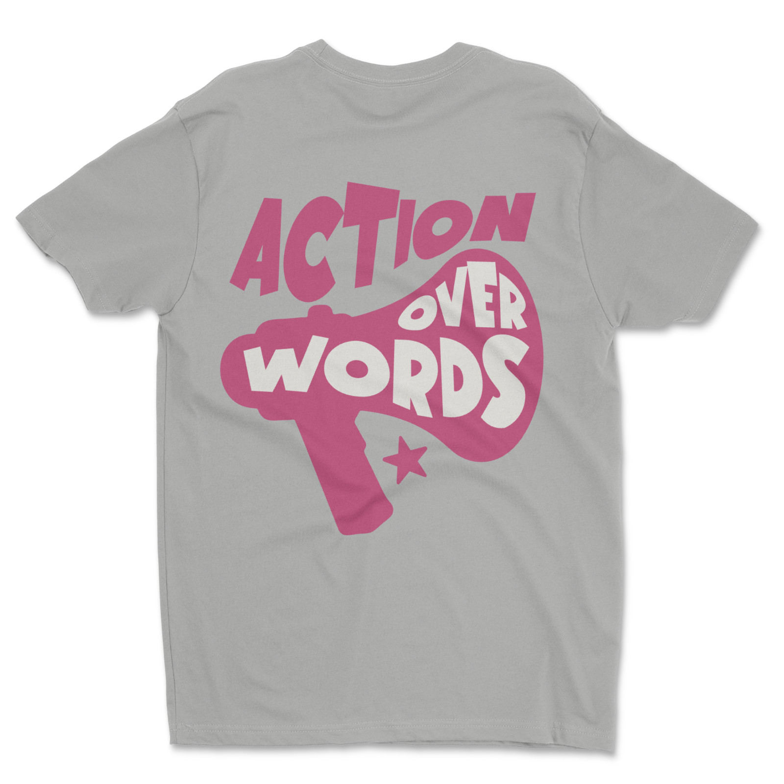 Custom T-Shirt, action over words Dtf Print On Next Level T-Shirt unisex cotton￼ gallery
