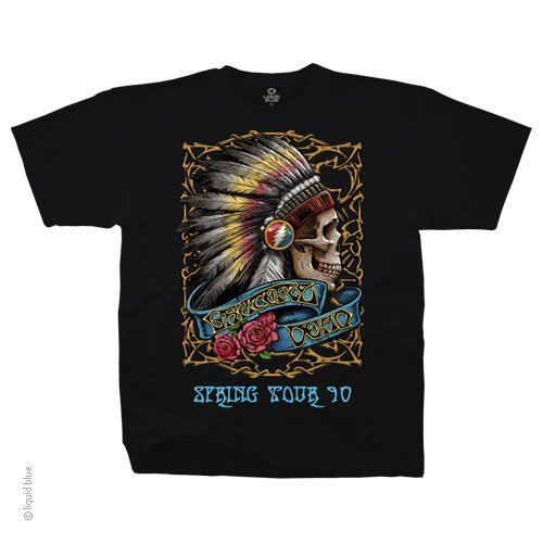 GRATEFUL DEAD-SPRING TOUR '90-INDIAN-T-SHIRT S-M-L-XL-2X,3X-4X-5X-6X Garcia,Lesh gallery