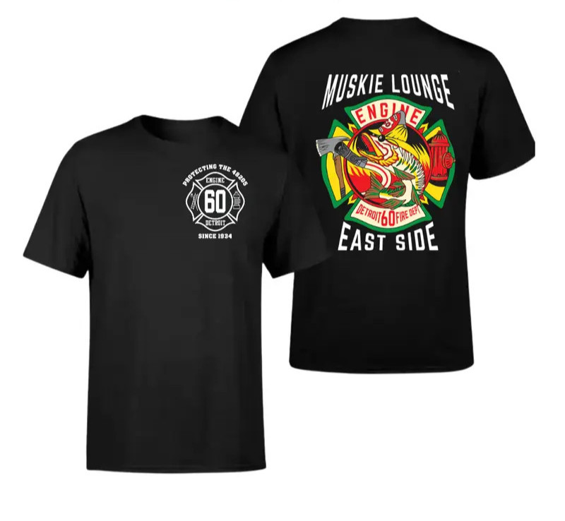 Detroit Fire Department Engine 60 Muskie Lounge T-Shirt, Vintage Streetwear Fire gallery