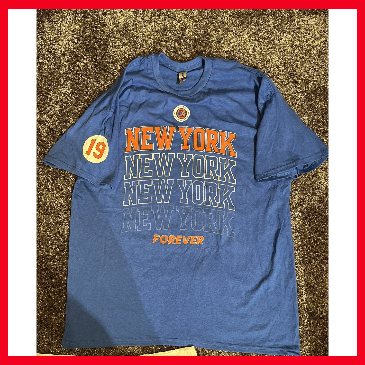 HOT NY Knick$ New York Forever N.B.A Playoffs T-shirt Reprint Gildan gallery