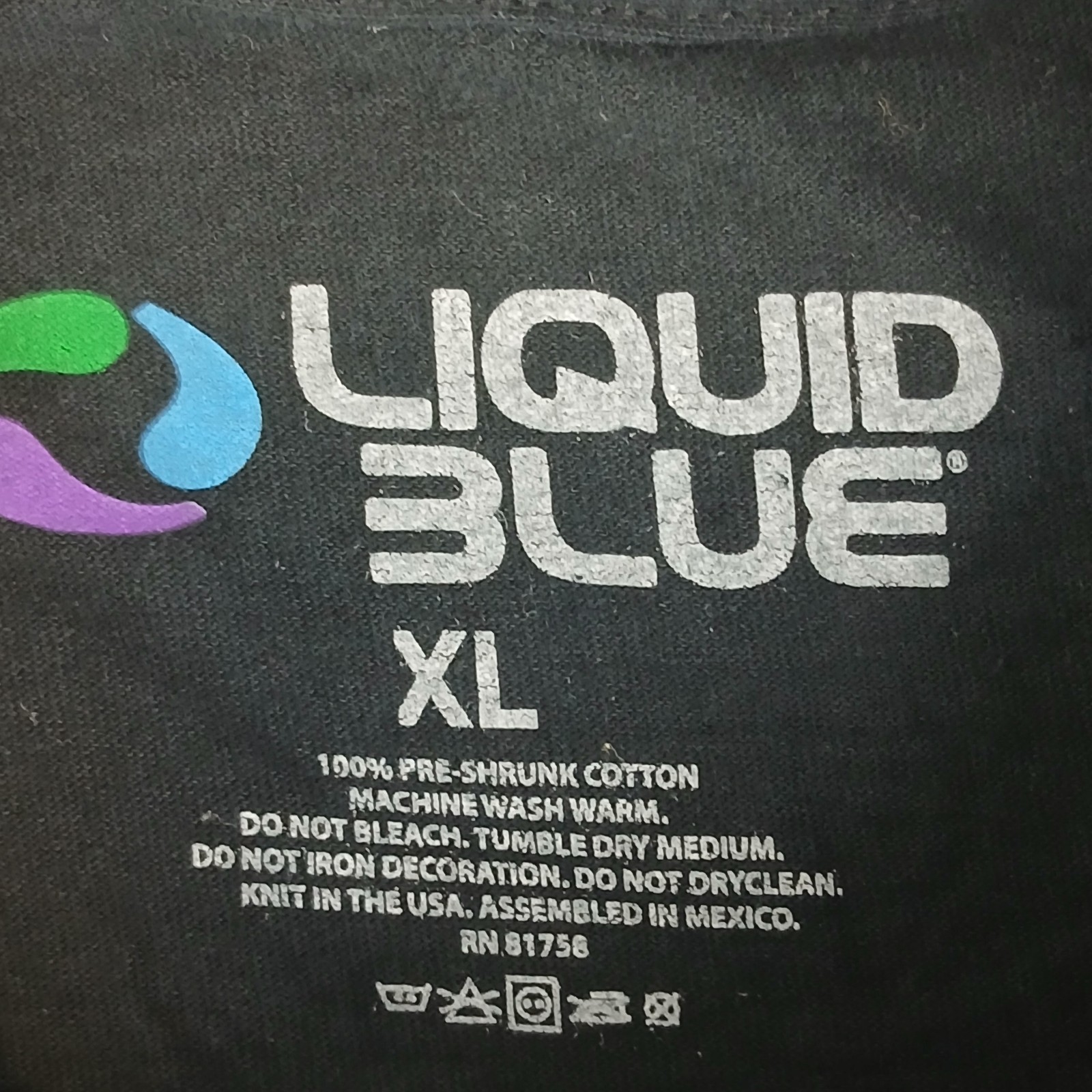 Liquid Blue Cosmic Wolf XL Mens T Shirt Black 23x28 gallery