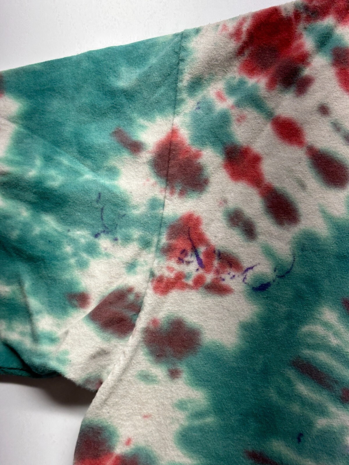 Chemistry GREEN ALIEN Tie Dye Multi Color Crew Neck T-Shirt Tee Shirt SZ L Large gallery