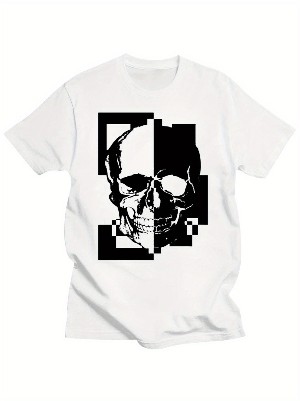 Men's T-Shirt - Edgy PP Skull Graphic Tee, Casual Streetwear TShirt gallery