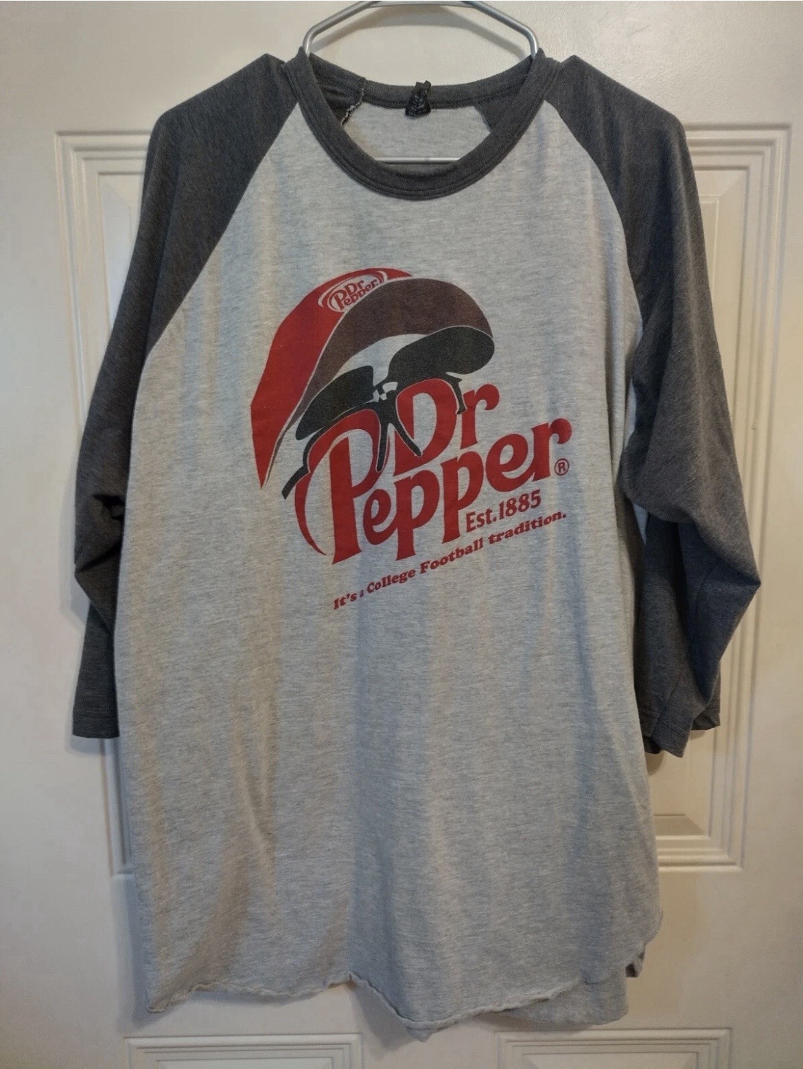 Dr Pepper A College Football Tradition Shirt 2XL Raglan Soda Pop Retro BG7 gallery