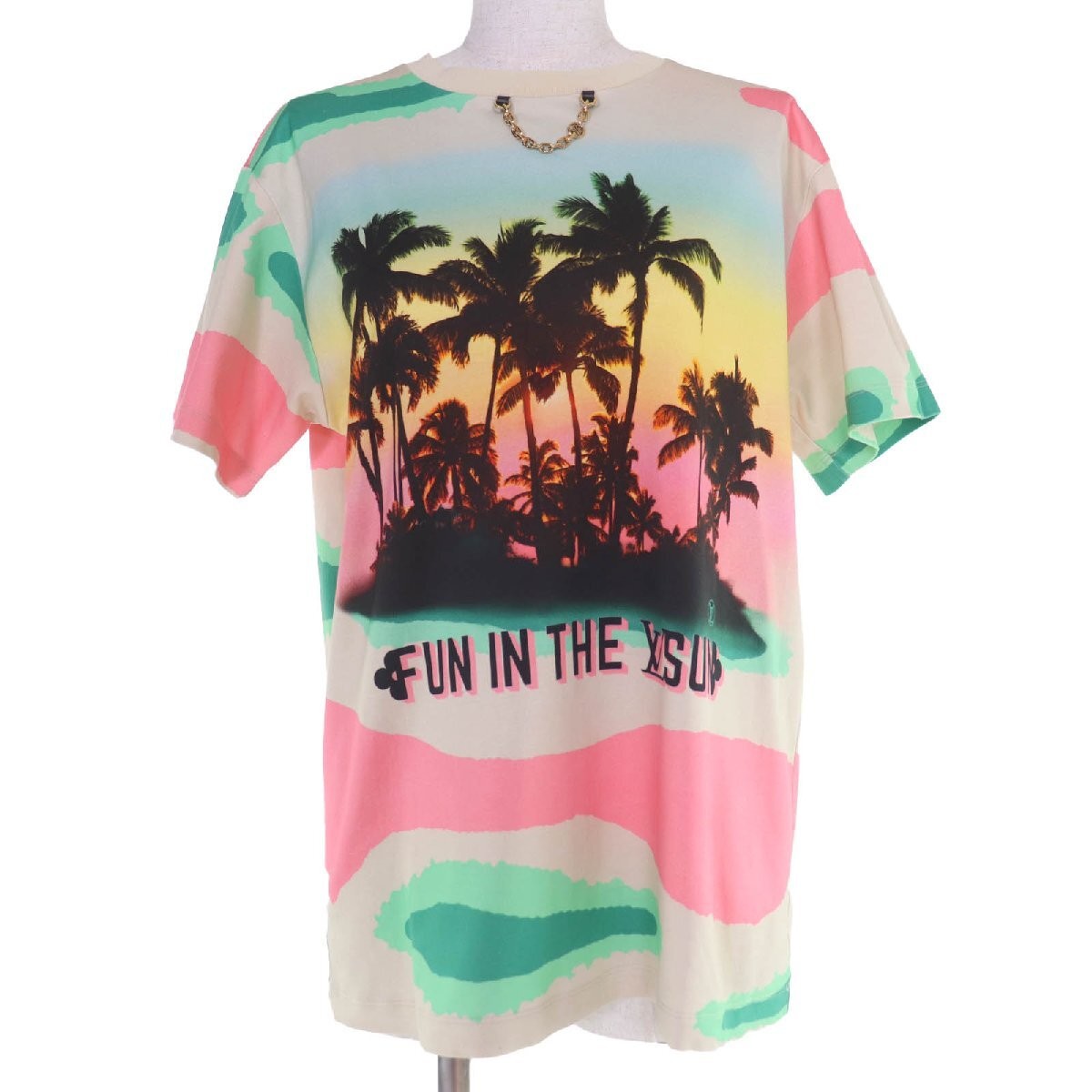 LOUIS VUITTON 22AW 1A9XP0 Cotton Epi Print Palm Tree Short Sleeve T Shirt Mu gallery