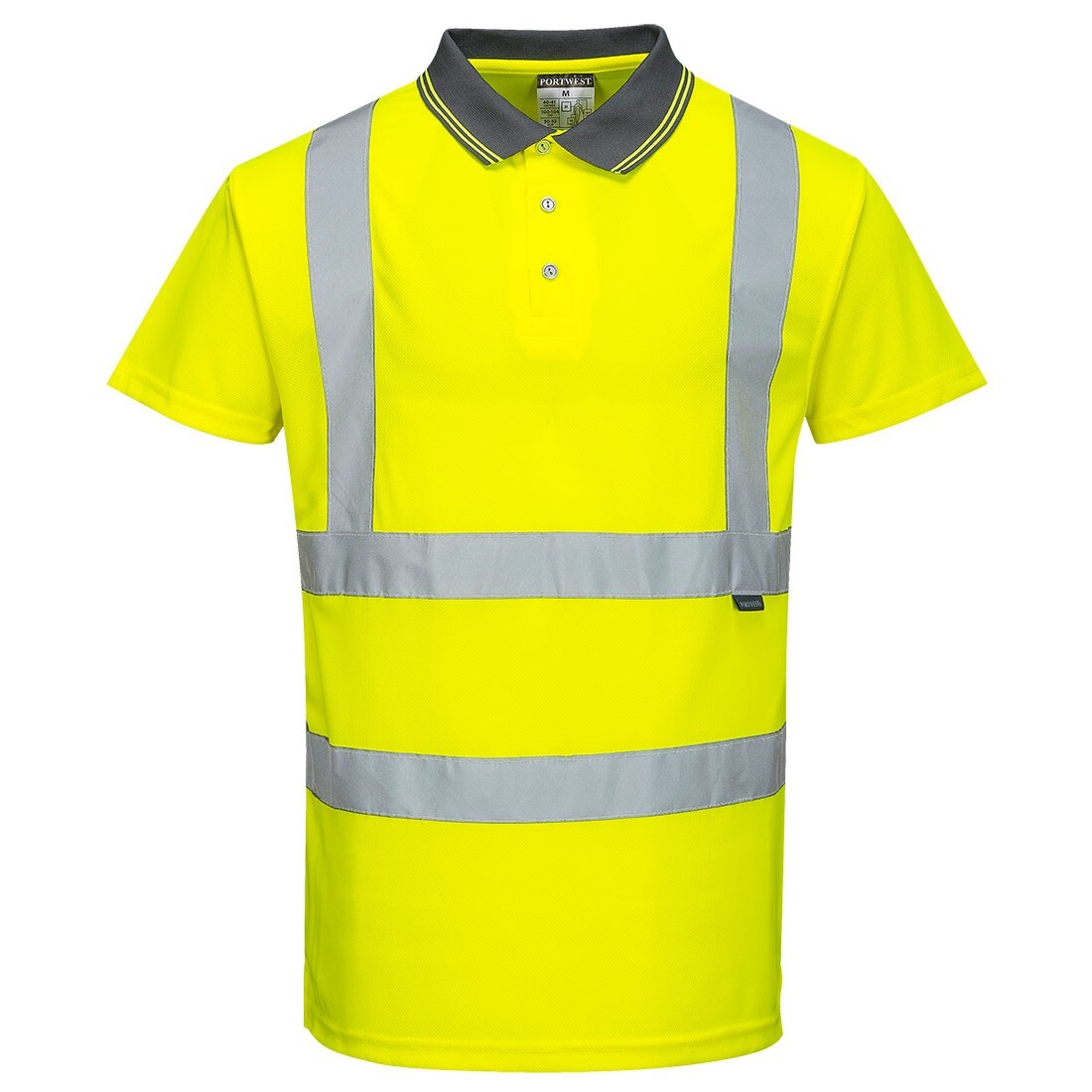 Mens Hi Vis Polo Shirt High Visibility Comfort Breathable Safety Workwear Top