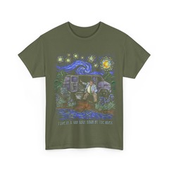 I Live In A Van-Gogh Down-By The River Shirt, Van Gogh Art Lovers T-shirt
