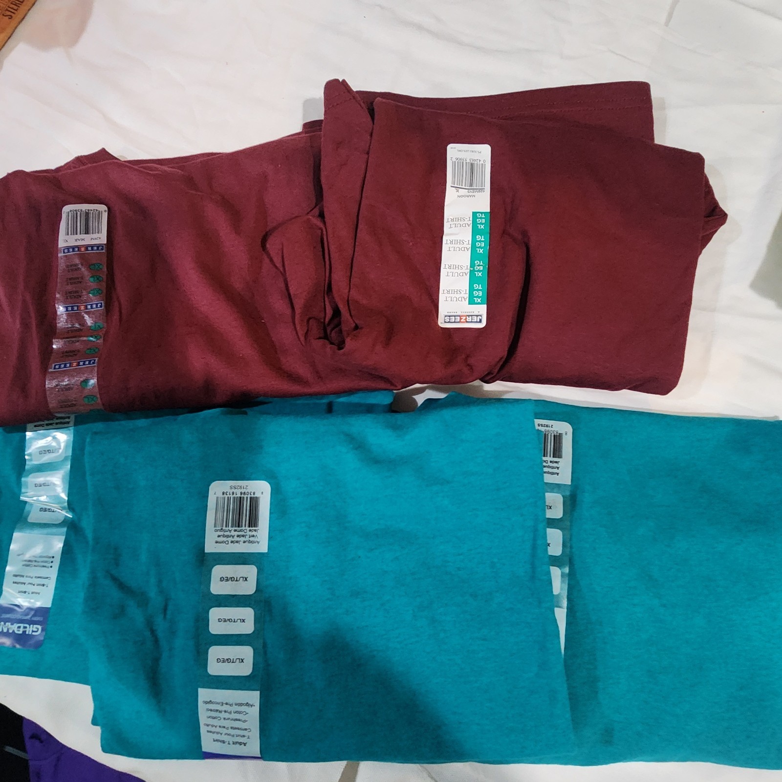 Men Hvy Cotton Short Sleeves T-Shirt (Lot Of 5) Mix Color Lot (#4) Jerzee Gildan gallery