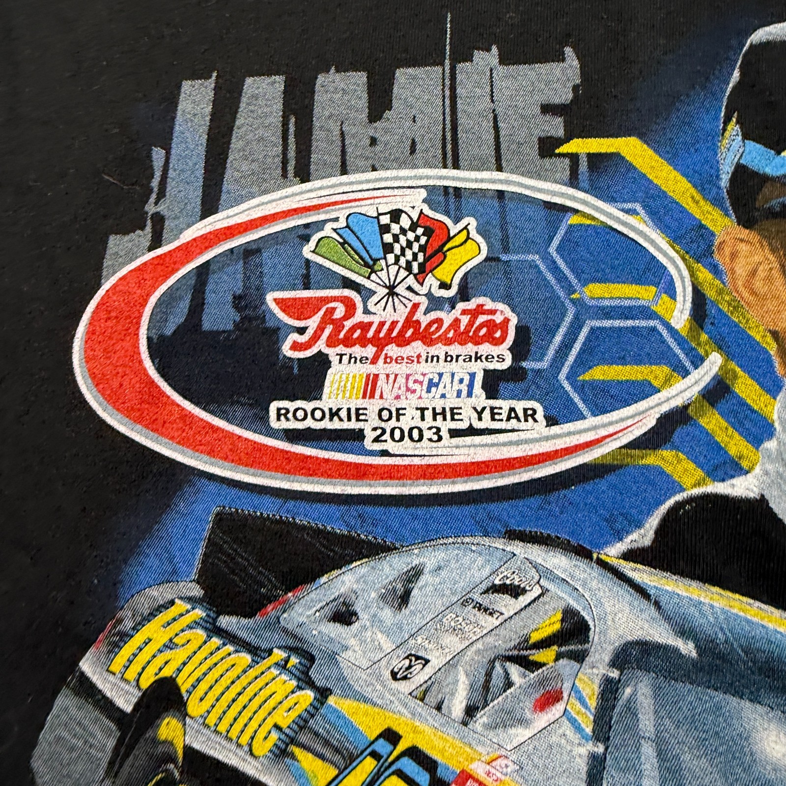 VTG Nascar Texaco Chevron Jamie McMurray Rookie of the Year Shirt Sz Lg 2003 DS gallery