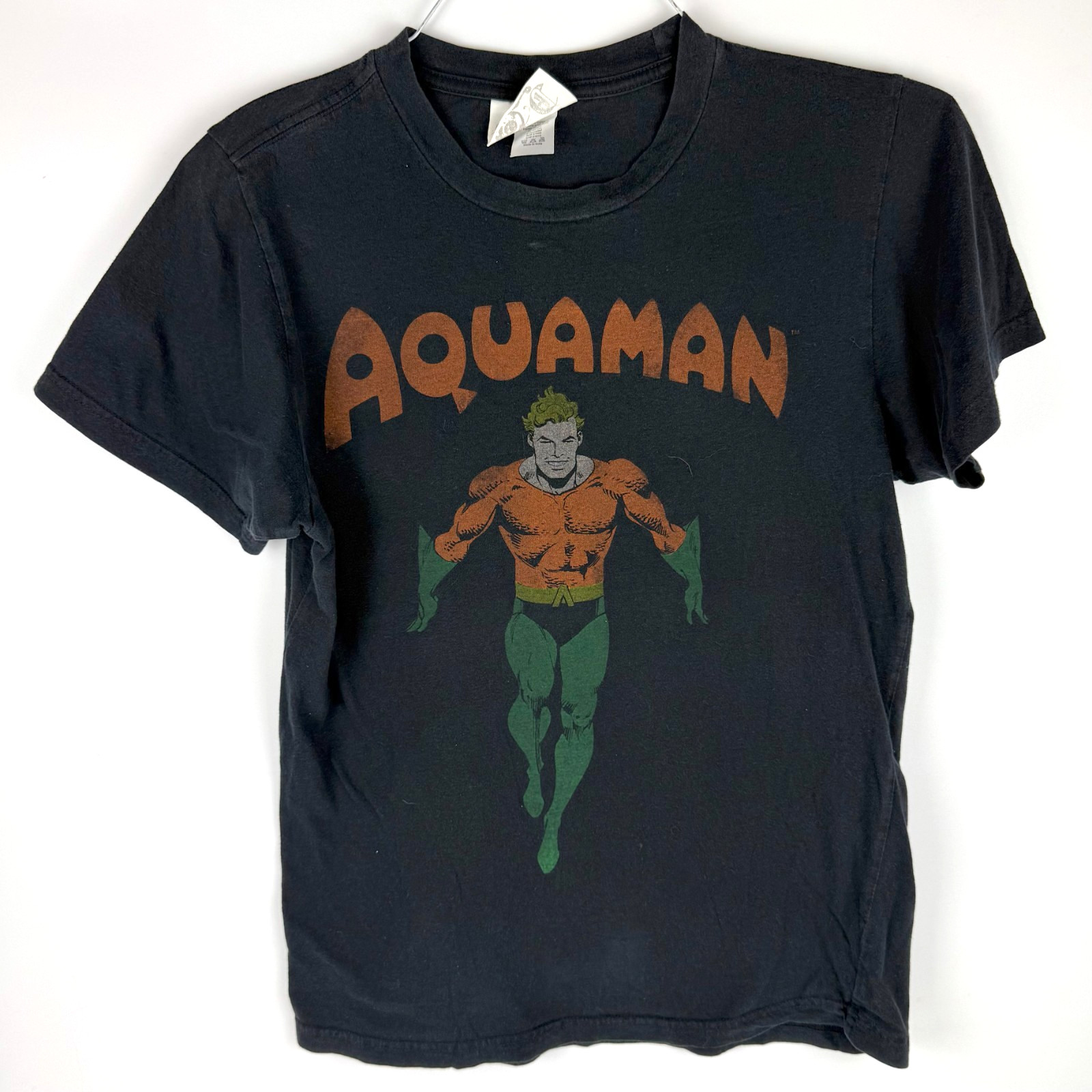 DC Comics Vintage Aquaman T Shirt 1990s Y2K Arthur Curry on Changes Adult Size M gallery
