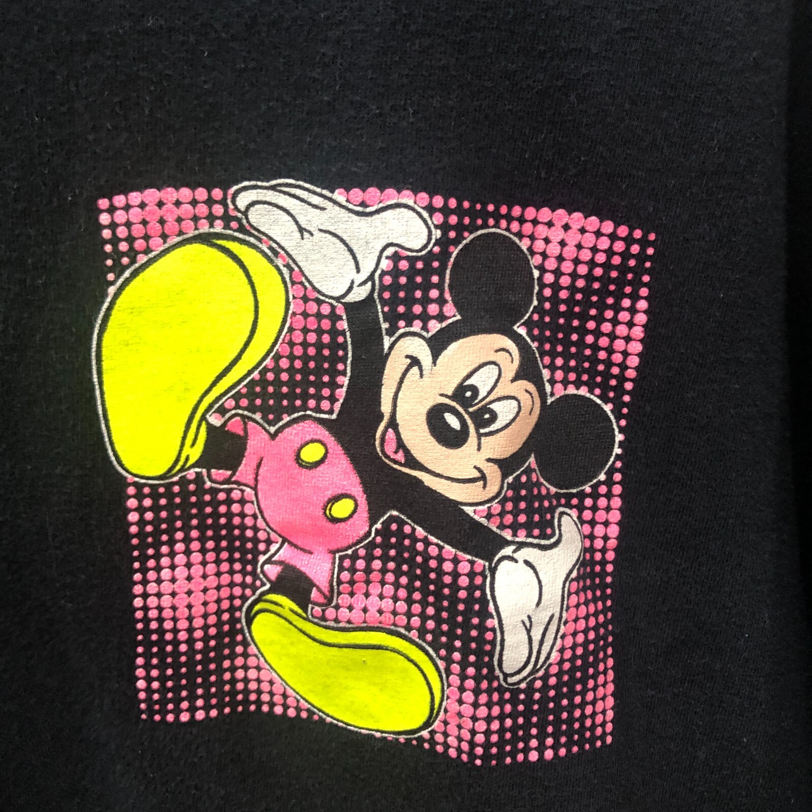 Vintage 80s Disney Wear Mickey Mouse Single-Stitch Shirt XL Ribbed Knit Collar gallery