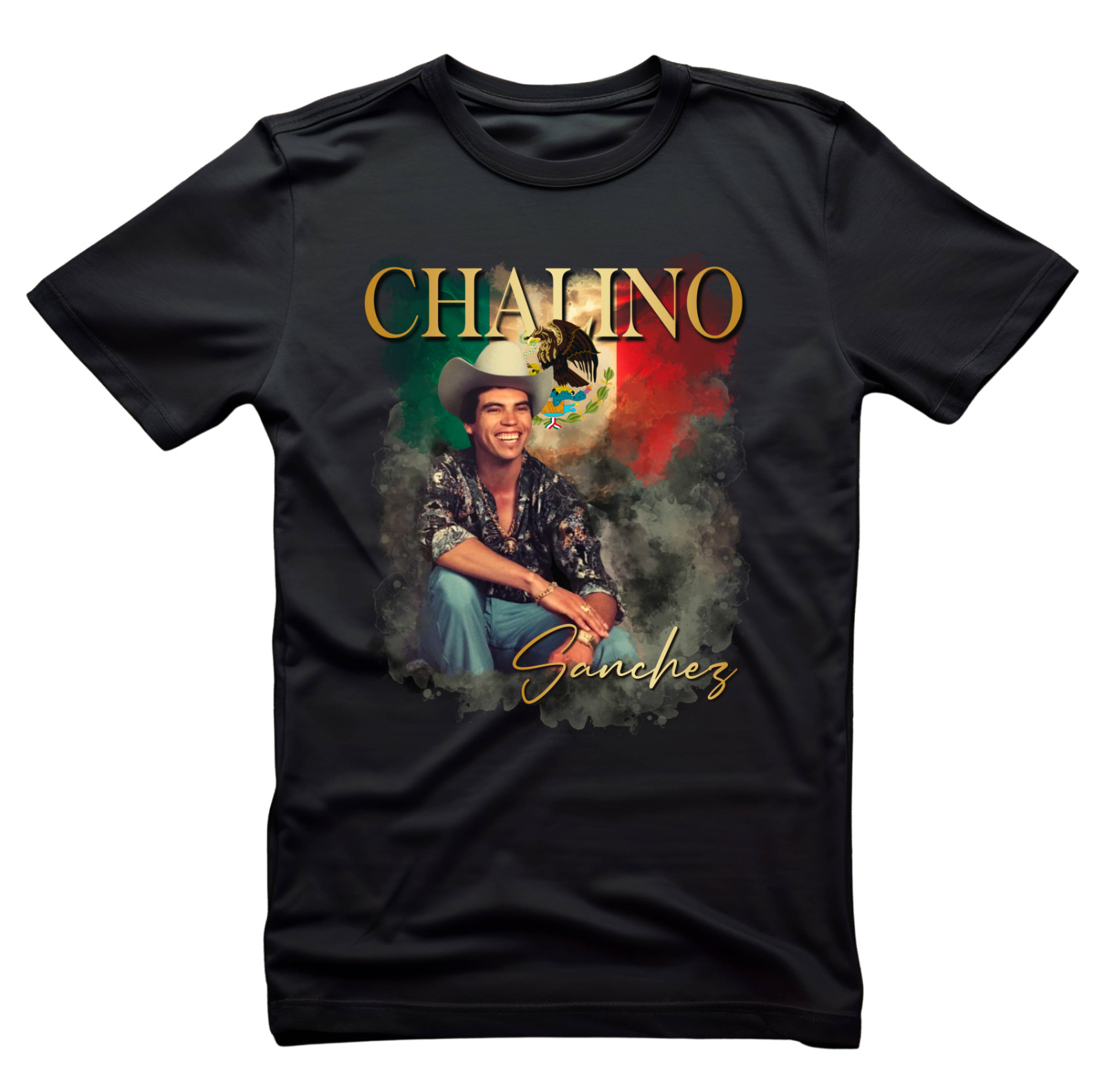 Chalino Sanchez Black Short Sleeve Cotton T-shirt Unisex Size Black Shirts gallery