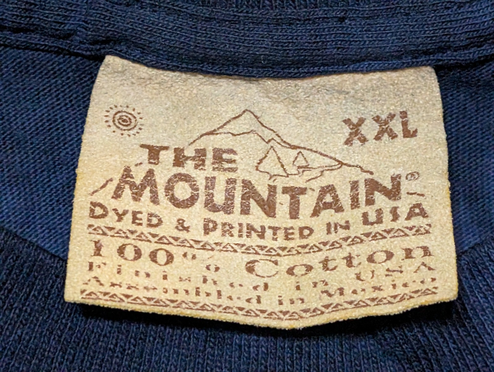 The Mountain Men's T-shirt Blue Guardian Eagle Vintage Leather Tag 2XL #4230 gallery