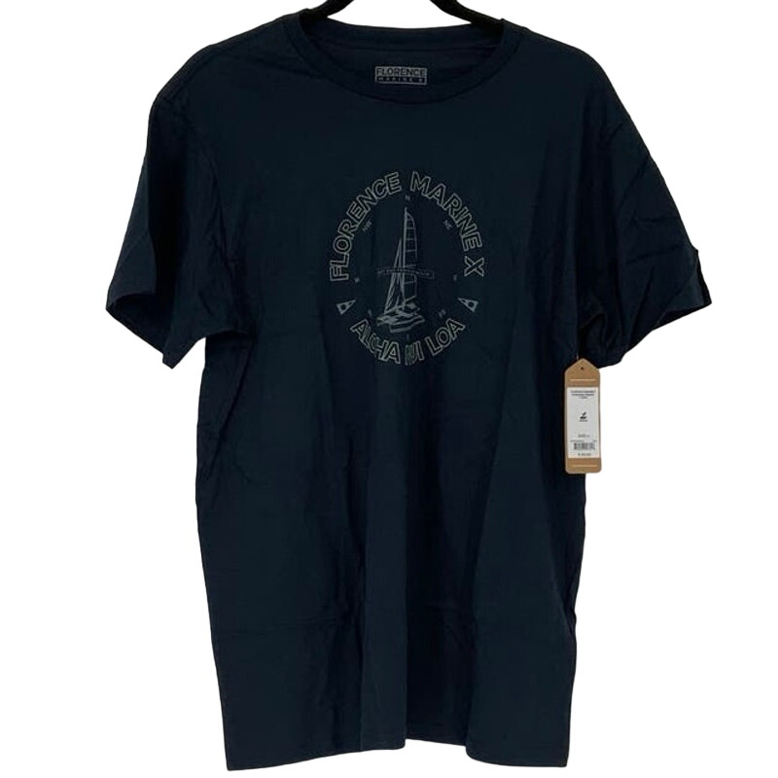 NEW! Florence Marine X Men's Large Catamaran Organic Navy T-Shirt $38 msrp M5-2 gallery