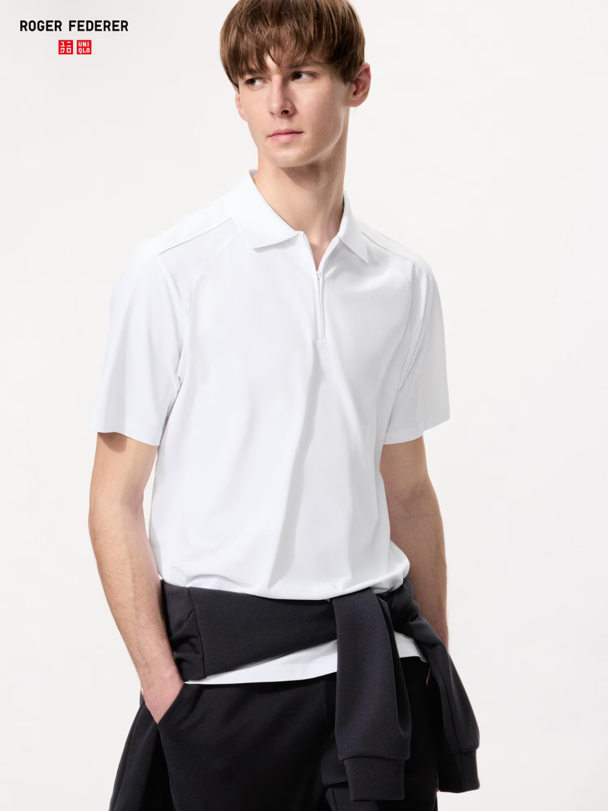 UNIQLO x ROGER FEDERER XS-4XL Dry-EX Half-Zip Polo Shirt Men 3 Colors 482306 NWT gallery